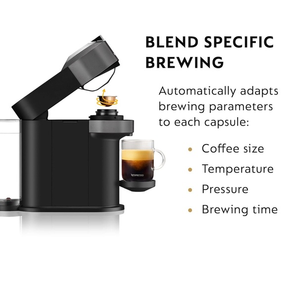 Nespresso De’Longhi Vertuo Next Gray & Aeroccino3 Milk Frother - Picture 3 of 4